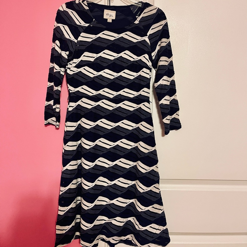 Blue and White Maxi